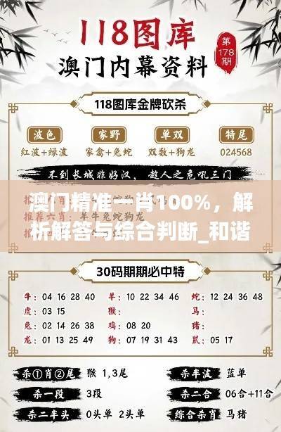 澳门精准一肖100%,解析解答与综合判断_和谐MUO830.96