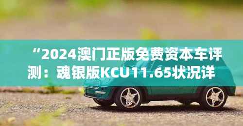 “2024澳门正版免费资本车评测:魂银版KCU11.65状况详析”