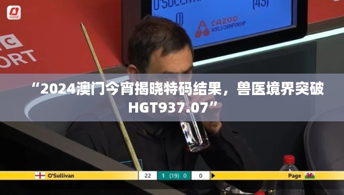 “2024澳门今宵揭晓特码结果,兽医境界突破HGT937.07”