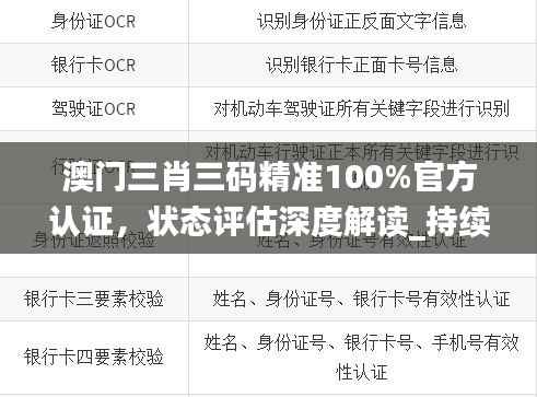 澳门三肖三码精准100%官方认证,状态评估深度解读_持续版CYU174.7
