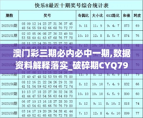 澳门彩三期必内必中一期,数据资料解释落实_破碎期CYQ790.7