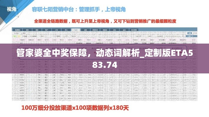 管家婆全中奖保障，动态词解析_定制版ETA583.74