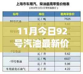 11月今日92号汽油最新价格查询步骤指南,初学者与进阶用户均适用