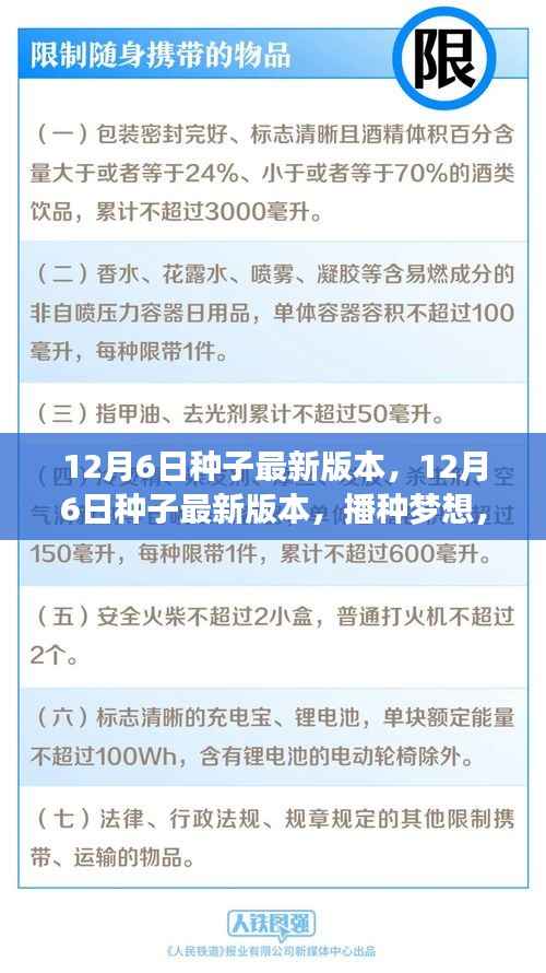 12月6日种子最新版本，播种梦想，成就自信与辉煌