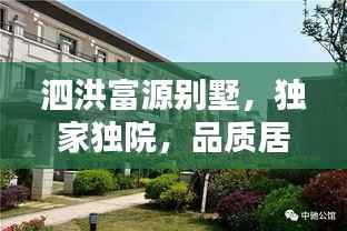 泗洪富源别墅,独家独院,品质居住首选