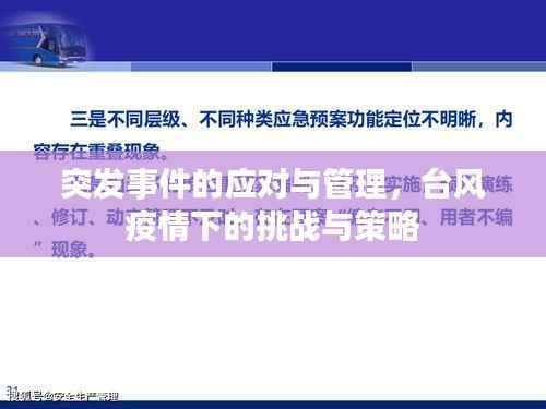 突发事件的应对与管理,台风疫情下的挑战与策略