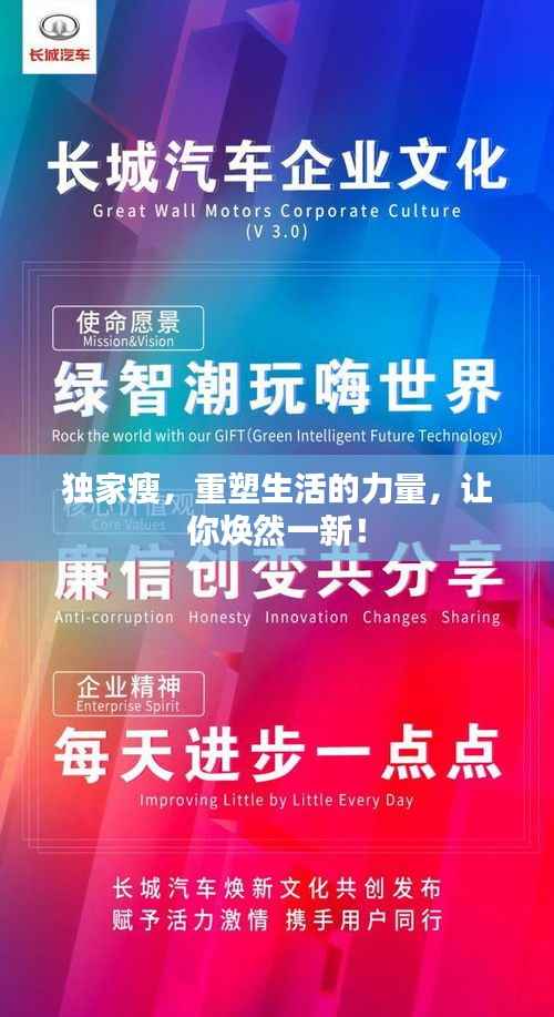 独家瘦，重塑生活的力量，让你焕然一新！