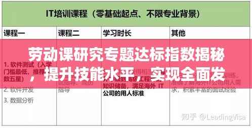 劳动课研究专题达标指数揭秘,提升技能水平,实现全面发展!